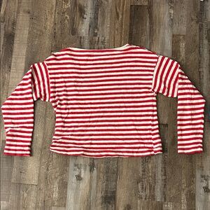 Universal Thread Red and White Striped Top